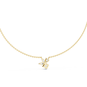 Brilliant Cut Lab Grown Diamond Classic Floral Chain Necklace 14K 18K <b>Solid</b> <b>Gold</b> Rhodium Plated E Color Minimalist <b>Pendant</b> Charm - Product Image 5