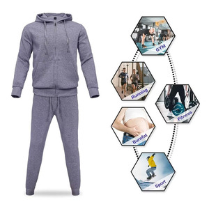 Ensemble de survêtement en molleton pour homme, deux pièces, sweat-shirt zippé et pantalon de jogging slim fit, tenue décontractée pour l'hiver, vêtements de sport - Product Image 5