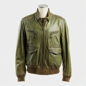 Veste en cuir vintage de haute qualité, très élégante et stylée - Product Image 1