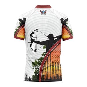 เสื้อยืดผู้ชายสำหรับเล่นกีฬายิงธนู โบว์ลิ่ง และเกมส์  ทรงแอธเลติก ผลิตจากผ้าสแปนเด็กซ์/โพลีเอสเตอร์ แห้งเร็ว แขนสั้น เหมาะสำหรับการฝึกซ้อม - Product Image 3