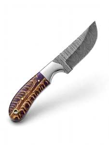 Handcrafted Damascus Steel Utility <b>Craft</b> <b>Tool</b> Pinecone Resin Handle Metal Decor - Product Image 6