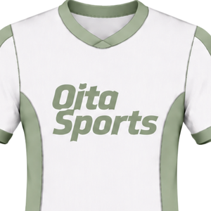 Maillot de rugby vert sauge blanc à manches courtes et col en V, uniforme d'équipe personnalisé, respirant, pour l'entraînement, vêtements de sport athlétiques, chemise de performance - Product Image 3