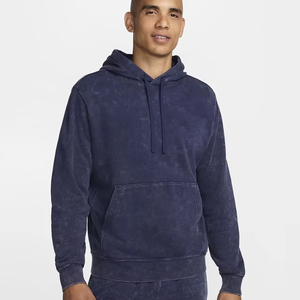 Sudadera con Capucha Azul Marino para Hombre, de la Mejor Calidad, 100% Algodón, Teñida, Color Sólido, Estilo Casual Hip Hop, Resistente al Viento, 220g, Venta al Por Mayor - Product Image 1