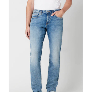 Nouveau Jean en Denim Homme 2023 – Coupe Slim Droite Extensible, Idéal pour le Travail et les Occasions Décontractées – Pantalon en Coton Bleu - Product Image 1