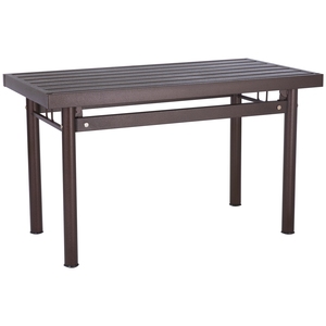 Minimalist Industrial Center <b>Table</b> Rectangular Metal Top <b>Coffee</b> <b>Table</b> for Cafe Restaurant Hotel Balcony Lounge Living Room - Product Image 1
