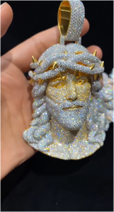 Pendentif personnalisé Hip Hop Iced Out en argent 925 avec moissanite, pendentif mode homme en diamant VVS Jésus - Product Image 2