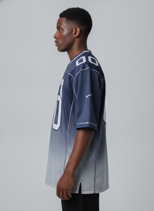 Maillots de baseball personnalisés de haute qualité à col en V, en forme d'éventail, respirants, grandes tailles, imprimés par transfert thermique, 100 % polyester - Product Image 2