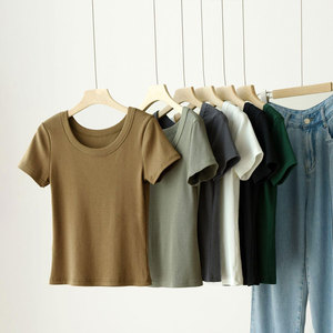 Women T-Shirts Summer Women Casual T-Shirts Breathable T-Shirts for Women Online Sale - Product Image 5