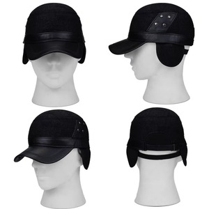 Gorra de Béisbol Negra de Invierno, Visera Plana de Cuero PU, Unisex, Casual, para Exteriores - Product Image 3