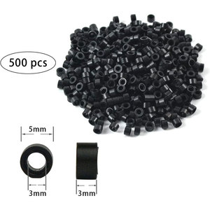 Kit d'outils pour extensions de cheveux, pinces à cheveux noires, crochet de tirage, dispositif à perles, kits d'outils professionnels pour l'installation d'extensions de cheveux - Product Image 6