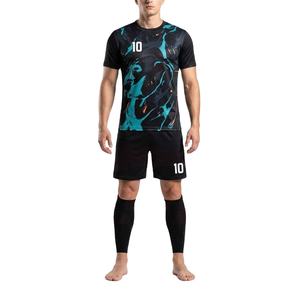 Uniforme de Fútbol Personalizado Sublimado, Conjunto de Camiseta y Pantalones Cortos de Tela 100% Poliéster, Ropa Deportiva Profesional para Equipos de Fútbol - Product Image 1