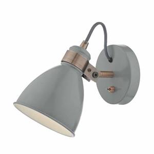 Lampe murale géométrique The METAL WAVE 10422 en laiton antique avec abat-jour en tissu, style vintage, facile à installer et à entretenir, idéale pour l'éclairage de chevet - Product Image 6