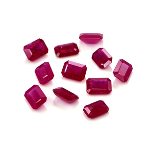 Rubis naturels non traités du Mozambique, octogones calibrés 5x7mm, pierres précieuses de rubis naturelles facettées pour la création de bijoux, prêtes à l'emploi - Product Image 5