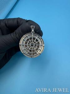 Pendentif Unisexe en Argent Sterling 925 Plaqué Or Rose avec Diamant Moissanite de Luxe Certifié IDGL, Style Hip Hop, Idéal pour les Tenues de Soirée - Product Image 5