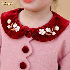 DR4488 Velvet <b>Cherry</b> Casual Coat for Girls 100% Cotton OEKO-TEX Certified Flame Retardant - Product Image 6