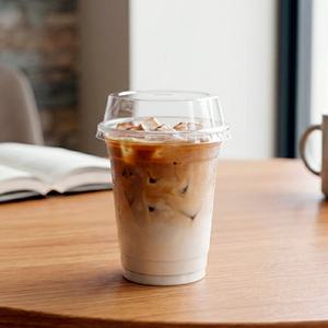 Clear PP <b>Plastic</b> <b>Cup</b> with Lid 95mm Diameter Single Wall 12-16-22oz Disposable for Beverage Coffee Tea - Product Image 1
