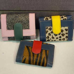 Cartera de cuero con estampado de animales para mujer, monedero pequeño de piel - Product Image 1