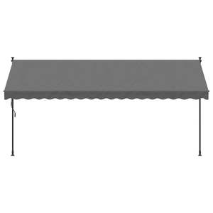 Toldo Retráctil de Tela y Acero Color Antracita de 157.5"x59.1" - Product Image 3