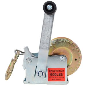 Argano Manuale Portatile da 600 libbre con Cavo in Acciaio da 26 Piedi, Scocca Zincata e Rapporto di Trasmissione 3.1:1, Cricchetto a Due Vie - Product Image 4