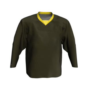 Maillot de hockey sur glace pour homme, col en V, manches longues, bleu foncé, polyester respirant, coupe classique, couleur unie, toutes saisons - Product Image 6