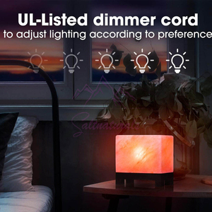 Lampe de sel de l'Himalaya pour la décoration de chambre, ambiance chaleureuse, lumière relaxante - Product Image 6