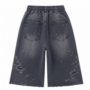 Custom Sun Faded Baggy <b>Sweat</b> <b>Shorts</b> <b>Men</b> Heavyweight Cotton Wide Leg Fleece Jorts Gary Streetwear <b>Shorts</b> OEM - Product Image 2