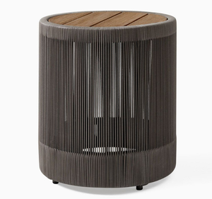 Mesa Auxiliar Moderna de Madera de Teca Ecológica, Impermeable, Estilo Tropical para Exteriores, con Detalles de Cuerda, para Jardín, Terraza, Patio, Villa o Resort - Product Image 5