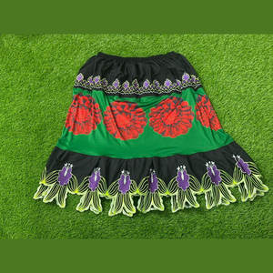 Jupe Courte Hawaïenne Personnalisable en Coton Brodé Taille Haute pour Femme, Style École, Plage, Île, OEM - Product Image 2