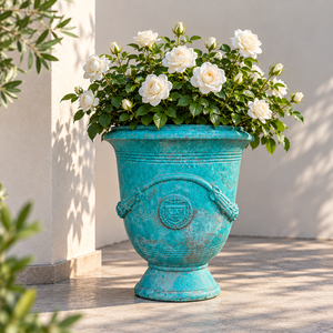 Jardinière légère en fibre de verre, style urne élégante, pot de jardin extérieur, conteneur décoratif pour fleurs, service de conception personnalisée OEM ODM - Product Image 4