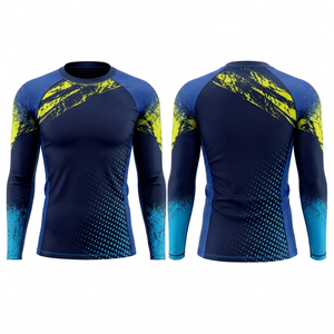 ผู้ผลิตเสื้อรัดกล้ามเนื้อ OEM รับผลิตเสื้อ MMA BJJ พร้อมโลโก้ตามสั่ง เสื้อกีฬาแห้งเร็วสำหรับออกกำลังกาย ฟิตเนส รับผลิตแบรนด์ส่วนตัว ขายส่ง - Product Image 5