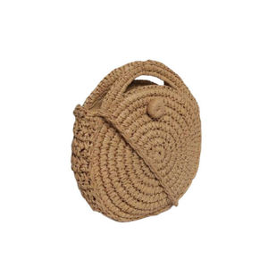 Bolso de mano redondo de yute de fibra natural, ecológico, para compras, para mujer - Product Image 4