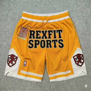 กางเกงบาสเก็ตบอลผ้าฝ้ายคุณภาพสูงสำหรับผู้ชาย REXFIT SPORTS กางเกงออกกำลังกายสั่งทำพิเศษจากผู้ผลิต กางเกงออกกำลังกายน้ำหนักเบา - Product Image 3