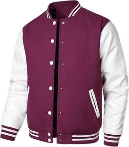 Chaquetas de Béisbol Personalizadas al por Mayor de Fábrica, Chaqueta Varsity Sólida Estilo Béisbol, Ropa Deportiva de Tela Suave para Equipos Escolares y Universitarios - Product Image 2