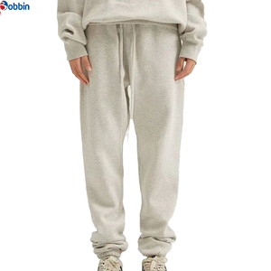 Men's Straight Canvas Heavyweight Fleece-Lined Jogger Sweatpants Solid Color Loose Fit Casual Gym <b>Trousers</b> - Product Image 3