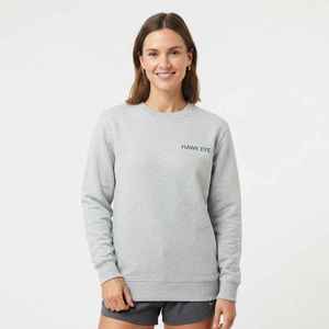 Sweat-shirt pour femme en tissu molletonné 100% coton, gris, col rond, coupe classique, imprimé personnalisé - Product Image 1