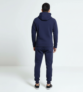 Ensemble de survêtement d'hiver 2 pièces pour homme, en coton, avec logo brodé appliqué, comprenant un sweat à capuche et un pantalon de jogging - Product Image 2