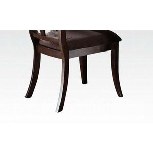 Set di 2 sedie da pranzo Keenan Brown in microfibra con finitura noce scuro - Product Image 3