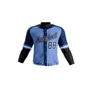 Traje de club de sublimación Uniforme de béisbol de manga larga de alta calidad para hombres Conjuntos de uniformes de béisbol transpirables Cómodo Color sólido - Product Image 3