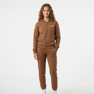 HAWKEYE <b>Women</b> Tracksuit Full Zip Hooded <b>Jacket</b> With Side Pockets Solid Color Casual Sportswear Regular Fit Autumn Wear - Product Image 1
