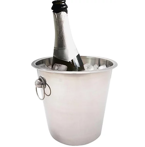 Cubo de hielo de acero inoxidable para champán, cubos de hielo de acero personalizables para fiestas, cubo de hielo de acero inoxidable 304 - Product Image 1