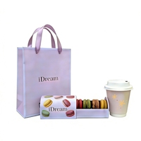 Nouvelle Boîte Cadeau Macaron de Luxe Imperméable avec Lamination Mate, Gaufrage, Conception Anti-Écrasement, Logo Doré et Fermeture Magnétique pour Marques