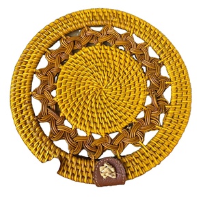 Luxury Handmade Rattan Bag Round Wicker <b>Purse</b> For Beach Travel And Daily Use - Product Image 5