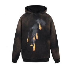 Logo personnalisé Airbrush Sweatshirts à capuche pour hommes grande taille hommes survêtement hiver 100% Polyester - Product Image 1