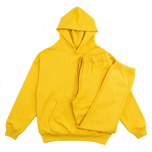 Ensemble de survêtement premium en coton et polyester mélangé pour homme, tenue de loisirs, survêtement de jogging, coutures renforcées, vêtements de sport, bleu marine foncé - Product Image 4