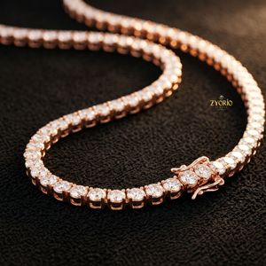 สร้อยคอฮิปฮอปแบบ Cuban Link ชุบทอง 18K ประดับเพชร Moissanite เกรด VVS - Product Image 2