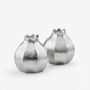 Élégants salières et poivrières en acier inoxydable, design métallique, pots à épices argentés pour la maison et l'hôtellerie - Product Image 2