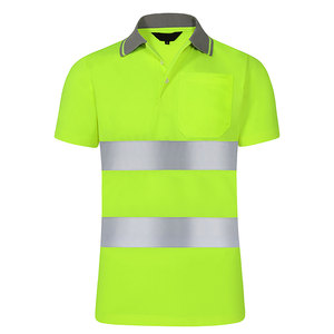 Hi VIS ANSI Class 1 EN ISO 20471 Class 3เสื้อยืดสกรีนโลโก้ที่กำหนดเองไฟ LED แฟลชกันน้ำสำหรับงานก่อสร้างลูกเรืออุตสาหกรรม - Product Image 3