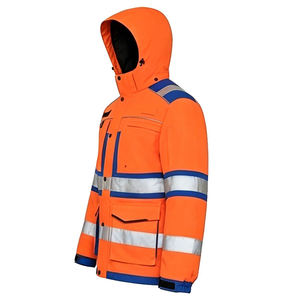 <b>Hi</b> <b>Vis</b> Waterproof Winter Warm Workwear <b>Jackets</b> <b>Orange</b> Reflective Safety Construction <b>Jackets</b> Reflective Safety Night <b>Jacket</b> - Product Image 4