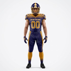 Uniformes personnalisés pour programme de football scolaire avec marquage d'équipe, en polyester extensible, coupe athlétique, en gros - Product Image 3