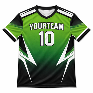 เสื้อฟุตบอลทีมโรงเรียนแบบสั่งทำพิเศษ ไซส์ใหญ่ แห้งเร็ว ระบายอากาศได้ดี ผ้าโพลีเอสเตอร์ 100% ปักชื่อผู้เล่นตามสั่ง - Product Image 1